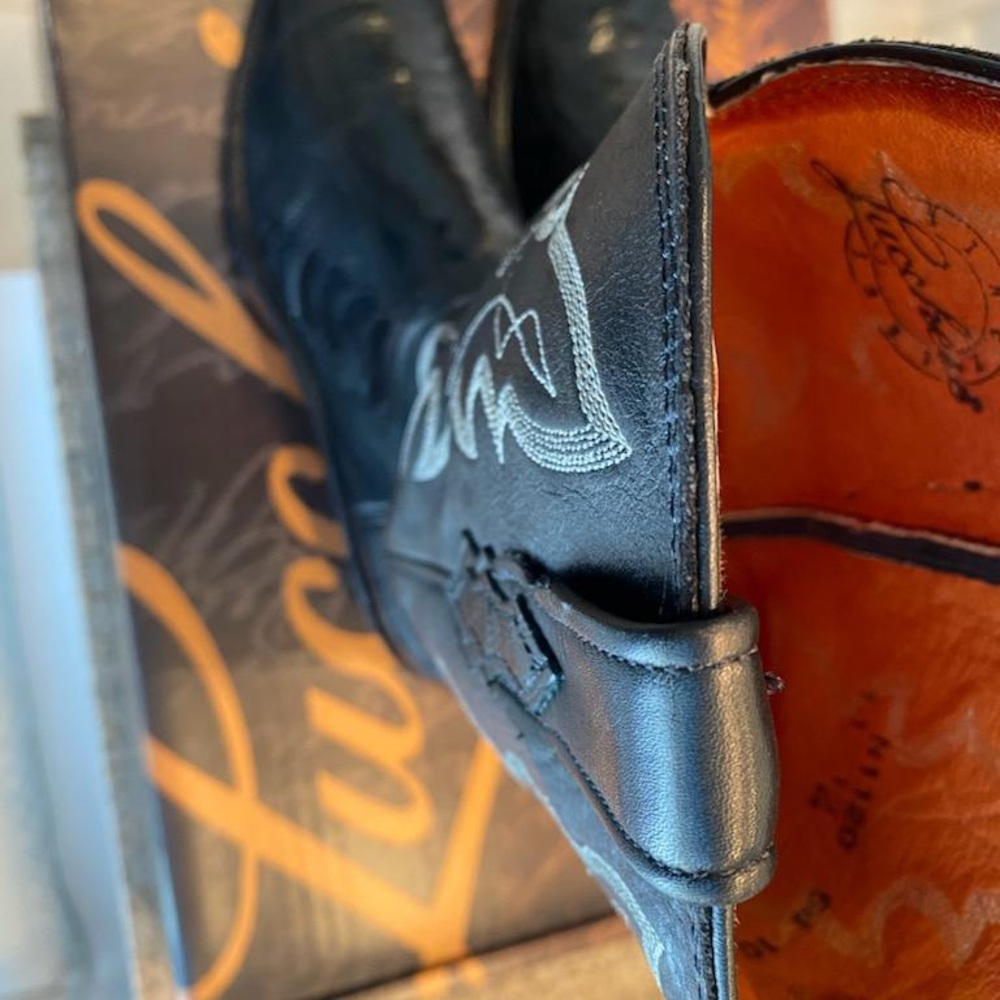 Men’s New Luchesse Black Exotic Boots Size 10M